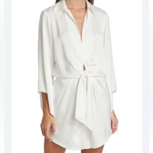 Ramy Brook Cream Blouse with Tie Detail